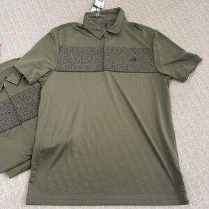 Adidas Men's Dark Green Polo Shirt